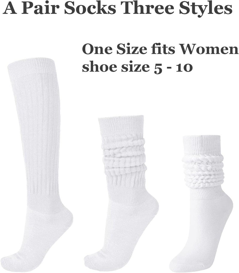 Flydo Store Womens Slouch Sock Scrunch Socks Soft Long Boot Socks for Women Stacked High Sock 2-3 PACK - Image 3